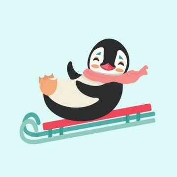 Vector illustration of a penguin Stock Illustration