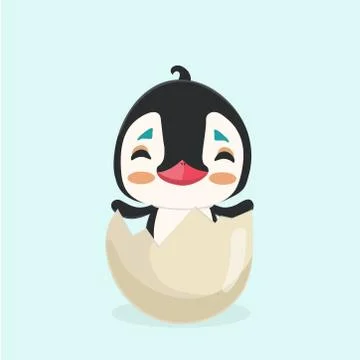 Vector illustration of a penguin Stock Illustration