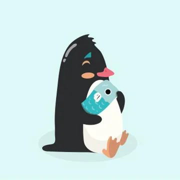 Vector illustration of a penguin. Stock Illustration
