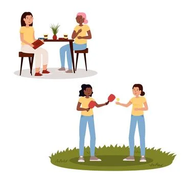 Vector illustration of people from different cultures, ages, and intercultu.. Stock Illustration