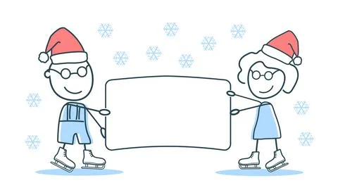 Vector illustration of people. Empty background for the invitation. Stock Illustration