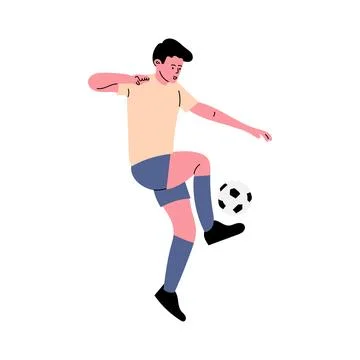 Vector illustration of people playing ball Stock Illustration