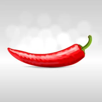 Vector illustration of pepper. Illustration from a mesh gradient. Illustration