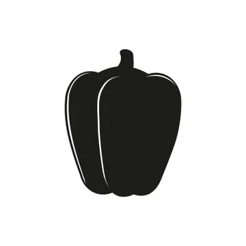 Vector illustration of pepper logo bell isolated on white background Stock Illustration