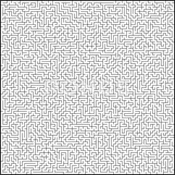 Vector illustration of perfect maze. EPS 10: Royalty Free #39571842