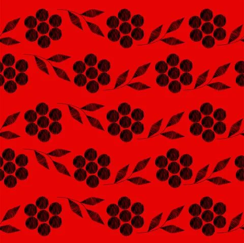 Vector illustration. Perforated two-tone patterns, hand draw, embroidery. Stock Illustration