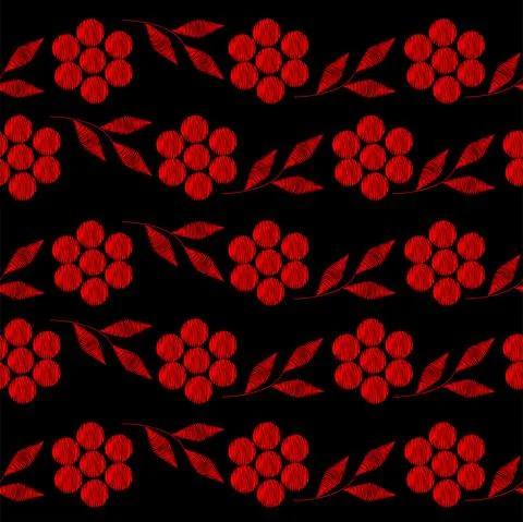 Vector illustration. Perforated two-tone patterns, hand draw, embroidery. Stock Illustration