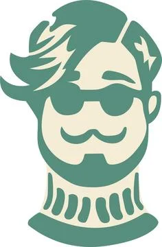 Vector illustration of a person's head Stock Illustration