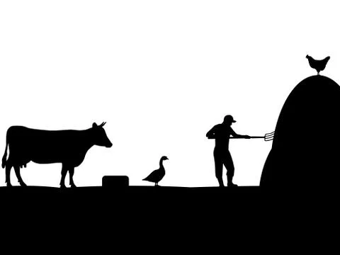 Vector illustration of a pet, farmer, cattleman Illustrazione stock