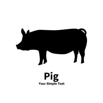 Vector illustration pet pig Stock Illustration
