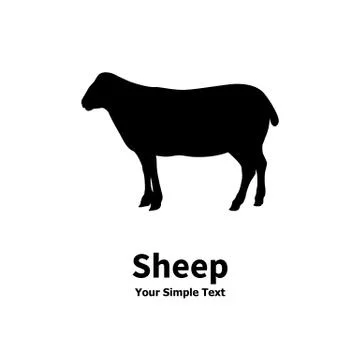 Vector illustration pet sheep Stock Illustration