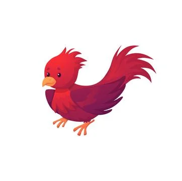 Vector illustration of phoenix bird isolated on white background. Stock Illustration