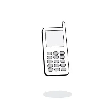 Vector illustration phone three dimension design white color Stock Illustration