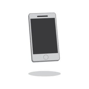 Vector illustration phone three dimension design white color Stock Illustration