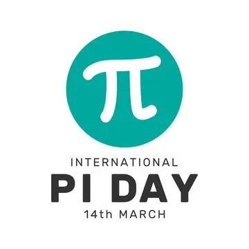 Vector illustration of Pi Day. Pi Day is celebrated on 14th March Stock Illustration