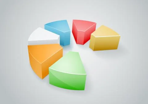 Vector illustration of pie chart. Illustrazione stock