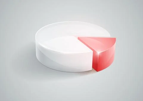 Vector illustration of pie chart. Stock Illustration