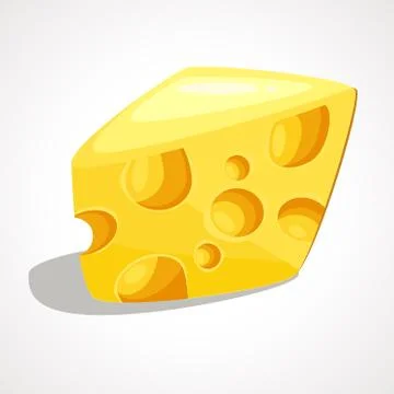 Vector illustration of a piece of cheese Stock Illustration