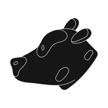 Vector illustration of pig and face sign. Collection of pig and pork vector icon Stock Illustration