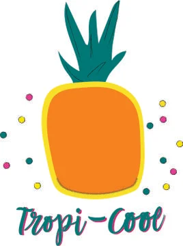 Vector illustration of a pineapple Stock Illustration