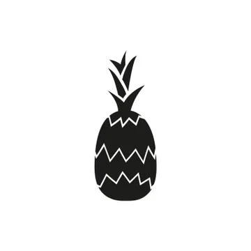 Vector illustration of pineapple isolated on white background 스톡 일러스트