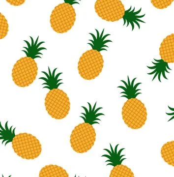 Vector illustration of pineapple pattern background Illustrazione stock