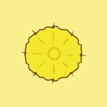 Vector illustration of pineapple ring isolated Stock Illustration