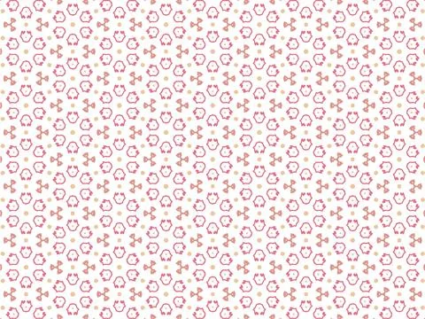 Vector Illustration of Pink Abstract Mandala or Ikat Texture Seamless Pattern Illustrazione stock
