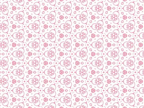 Vector Illustration of Pink Abstract Mandala or Ikat Texture Seamless Pattern Stock Illustration