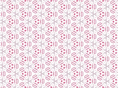 Vector Illustration of Pink Abstract Mandala or Ikat Texture Seamless Pattern Stock Illustration