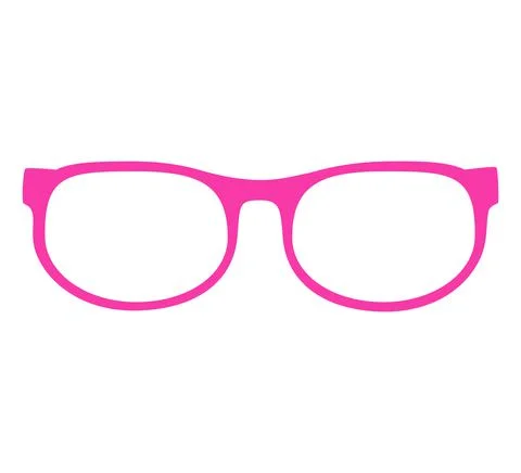 Vector illustration of a pink glasses isolated on white background Illustrazione stock
