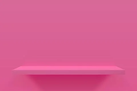 Vector illustration of pink shelf. Illustrazione stock