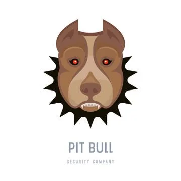 Vector Illustration of Pit Bull. Stock Illustration