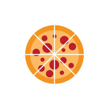 Vector illustration pizza icon logo design Stock Illustration