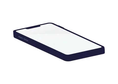 Vector illustration of a placed smartphone Stock Illustration