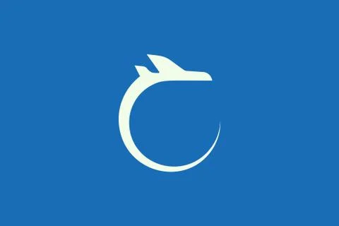 Vector illustration of plane shape design. Minimalist and simple logo, flat s Stock Illustration