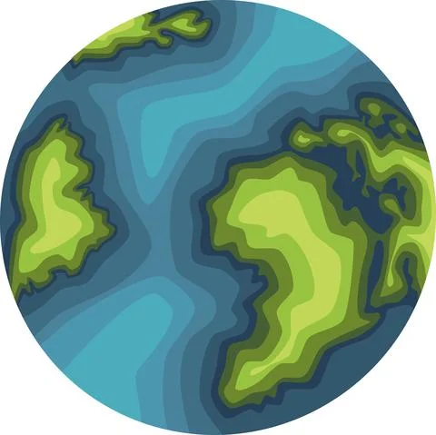 Vector illustration of planet earth Illustrazione stock