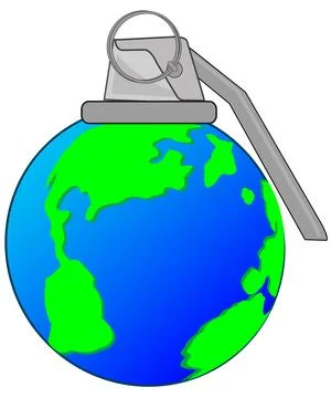 Vector illustration of the planet land in the manner of garnets Stock Illustration