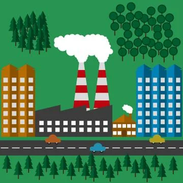 Vector illustration of plant ecology Stock Illustration