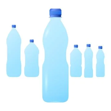 Vector illustration of plastic bottles Stock Illustration