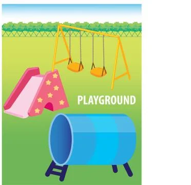 Vector illustration of Playground Stock Illustration