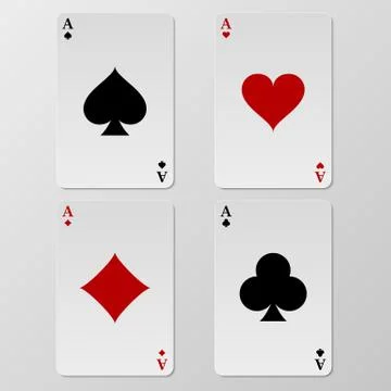 Vector illustration of playing cards aces Stock Illustration