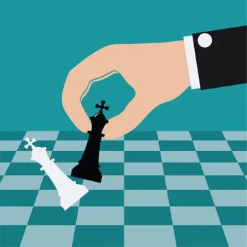Vector illustration of playing chess game Stock Illustration
