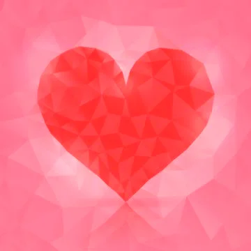 Vector illustration of polygonal heart Free Stock Illustration