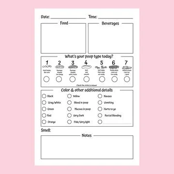 Vector Illustration of Poop Log Book Template Stock Illustration