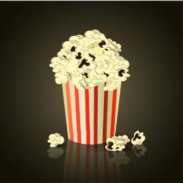 Vector illustration of Popcorn box Stock Illustration