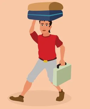 Vector illustration of porter. Stock Illustration