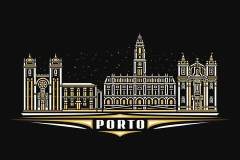 Vector illustration of Porto Stock Illustration