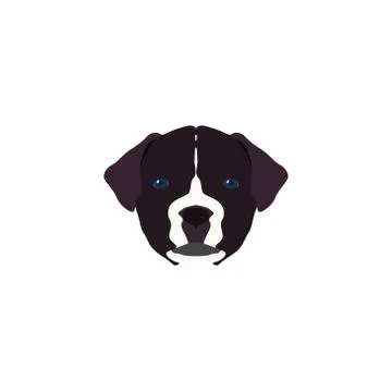 Vector Illustration Portrait of Mastiff. Stock Illustration