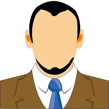 Vector illustration of the portrait men without person in suit with tie Illustrazione stock